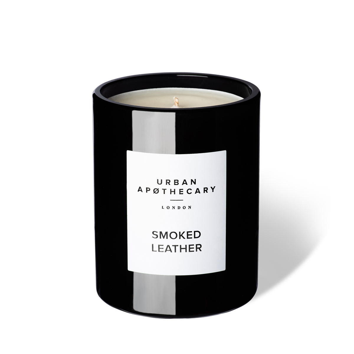 Luxury Boxed Glass Candle - Smoked Leather