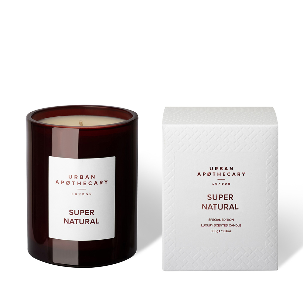 Luxury Boxed Glass Candle - Super Natural